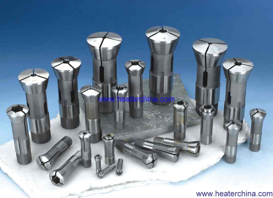 clamping head/chuck for tubular heater machines