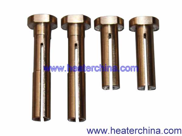 Copper conduit clip for tubular heater filling machine