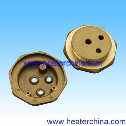 Brass flange for tubular heater heating element water heaters