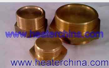 Brass flange for tubular heater heating element copper heaters